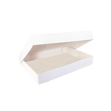 50 Boîtes Lunch Blanc 20x29 Ht 6 cm pour plateau 19x28 cm