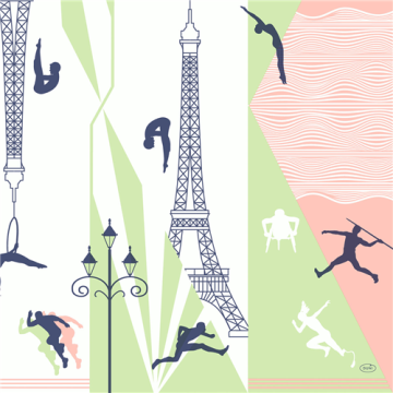 60 Serviettes Bio DUNISOFT Paris Sport 40x40 cm