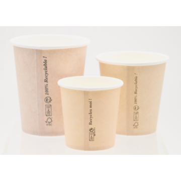 50 gobelets carton Kraft 12 cl Ø haut 62 Ø bas 45 mm Ht 62 mm